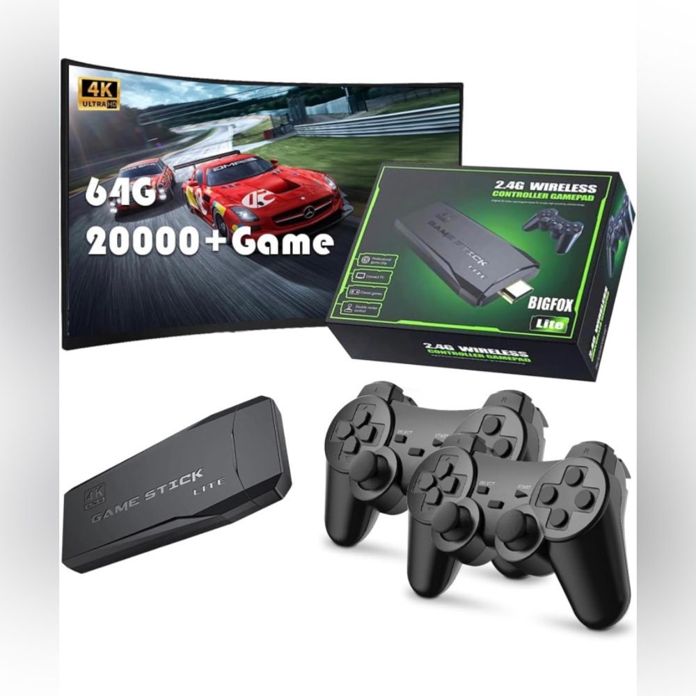 Retro Game Console with Wireless Controllers, Wireless Retro Game Stick gaming!!